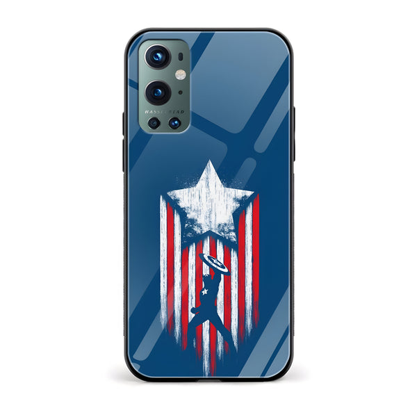 Captain America Printed Glass Back Phone Case