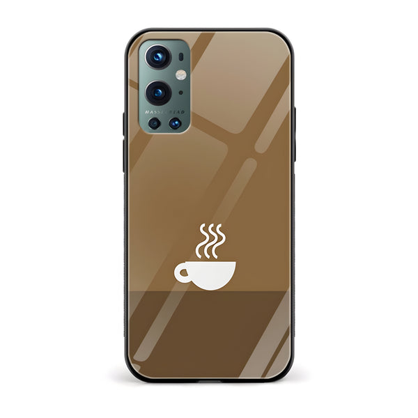 Coffee Printed Glass Back Phone Case