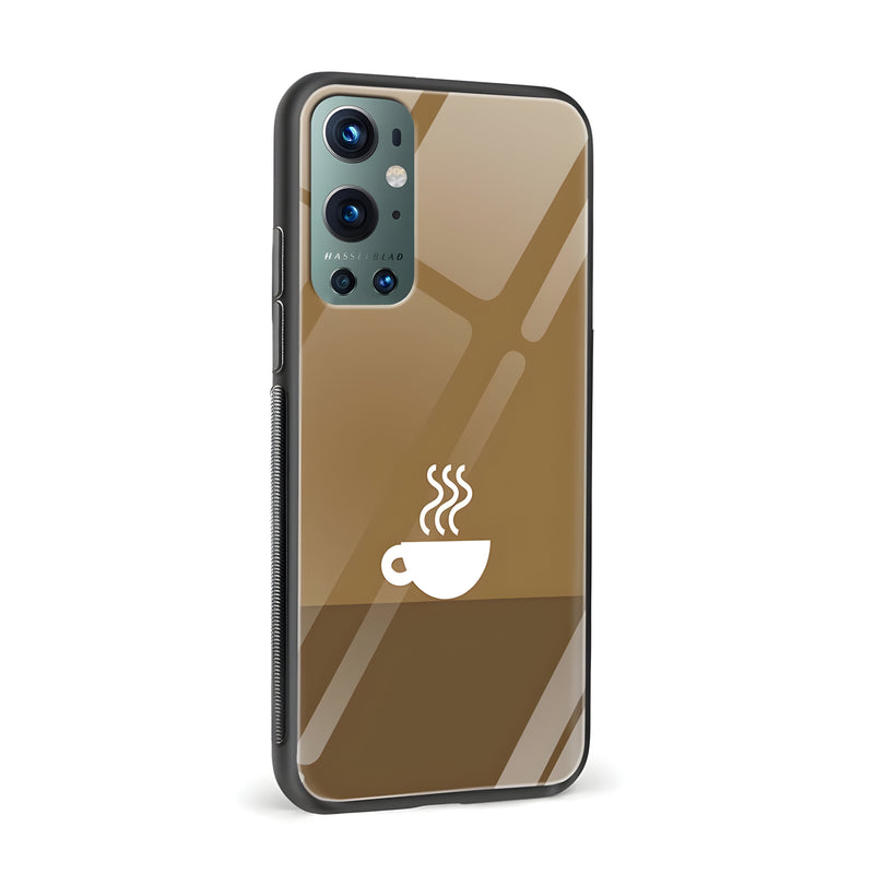 Coffee Printed Glass Back Phone Case