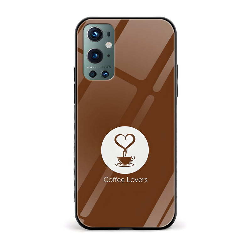 Coffee Love Printed Glass Back Phone Case