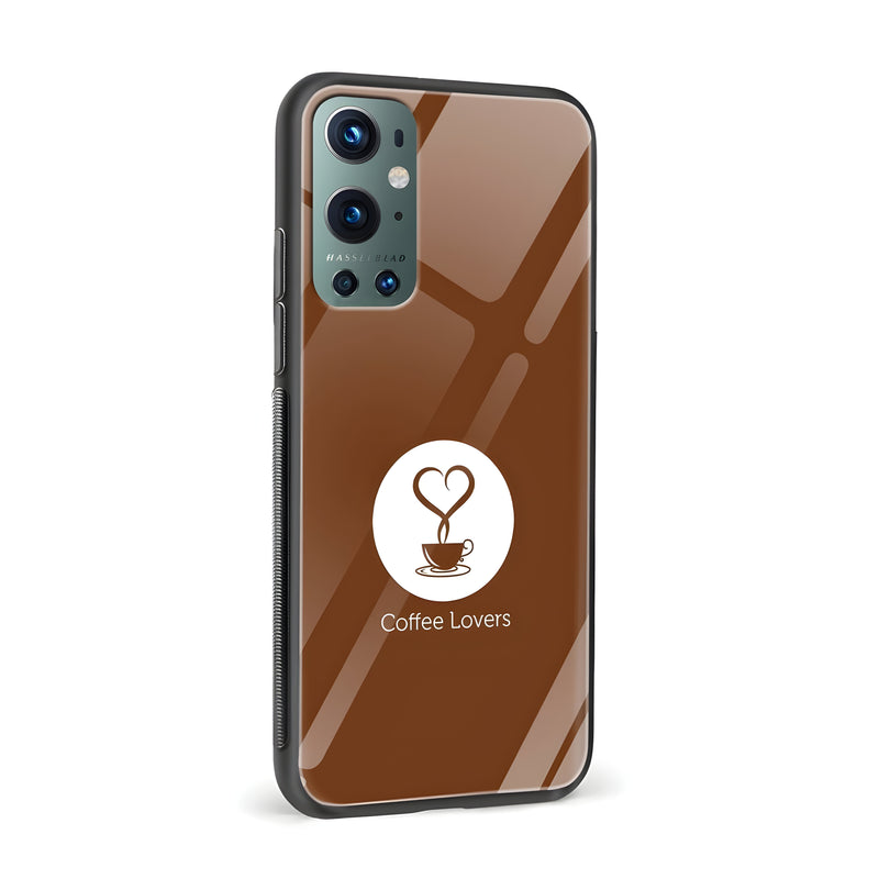 Coffee Love Printed Glass Back Phone Case