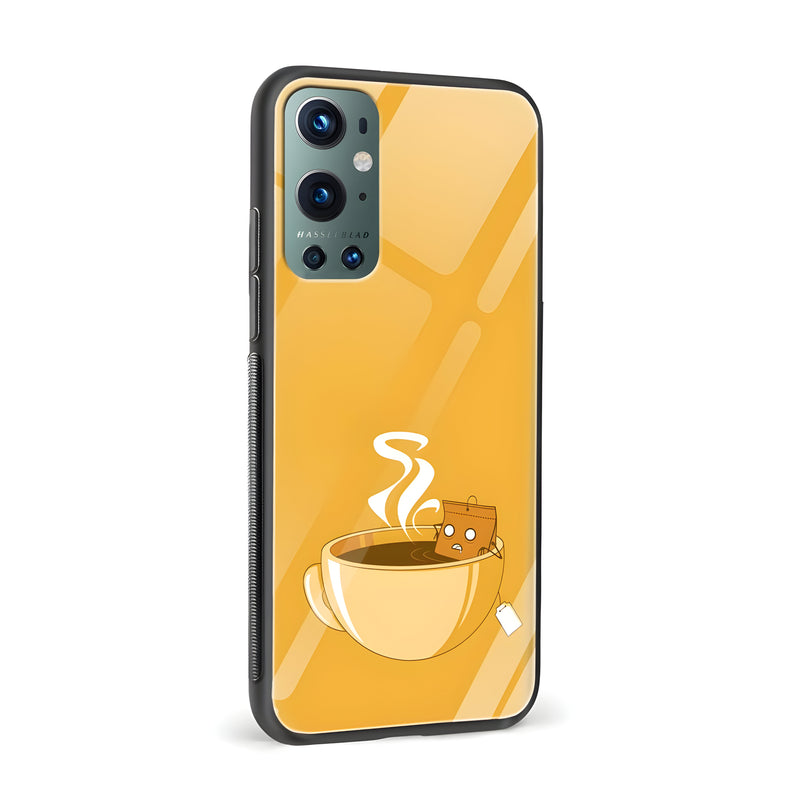 Coffee Printed Glass Back Phone Case