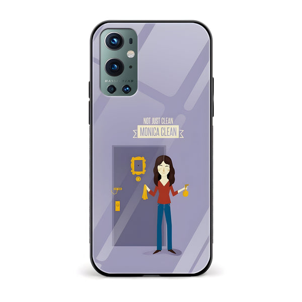 FRIENDS – Monica Keeps It Clean Printed Glass Back Phone Case