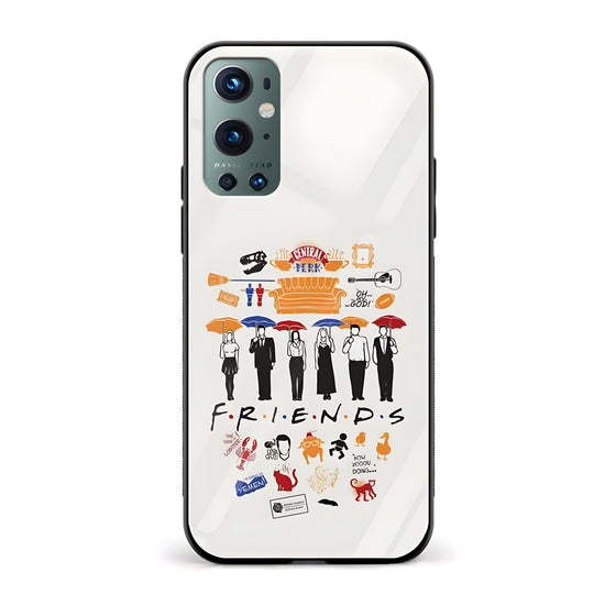 FRIENDS Printed Glass Back Phone Case