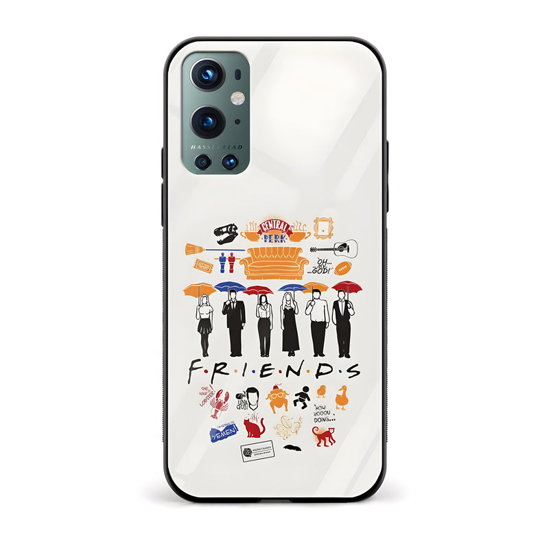 FRIENDS Printed Glass Back Phone Case