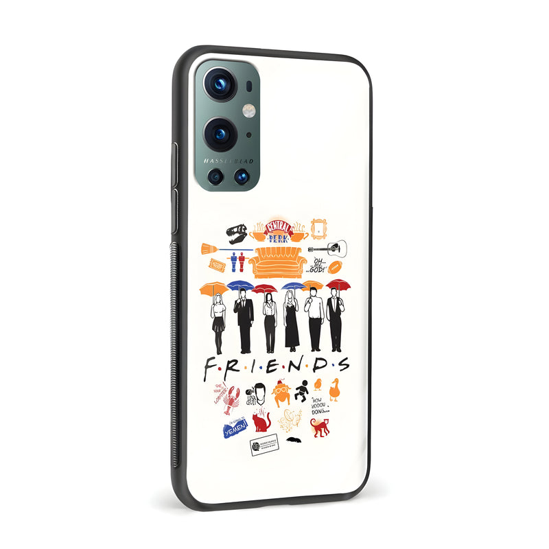 FRIENDS Printed Glass Back Phone Case