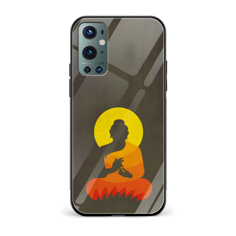 Gautam Buddha Printed Glass Back Phone Case