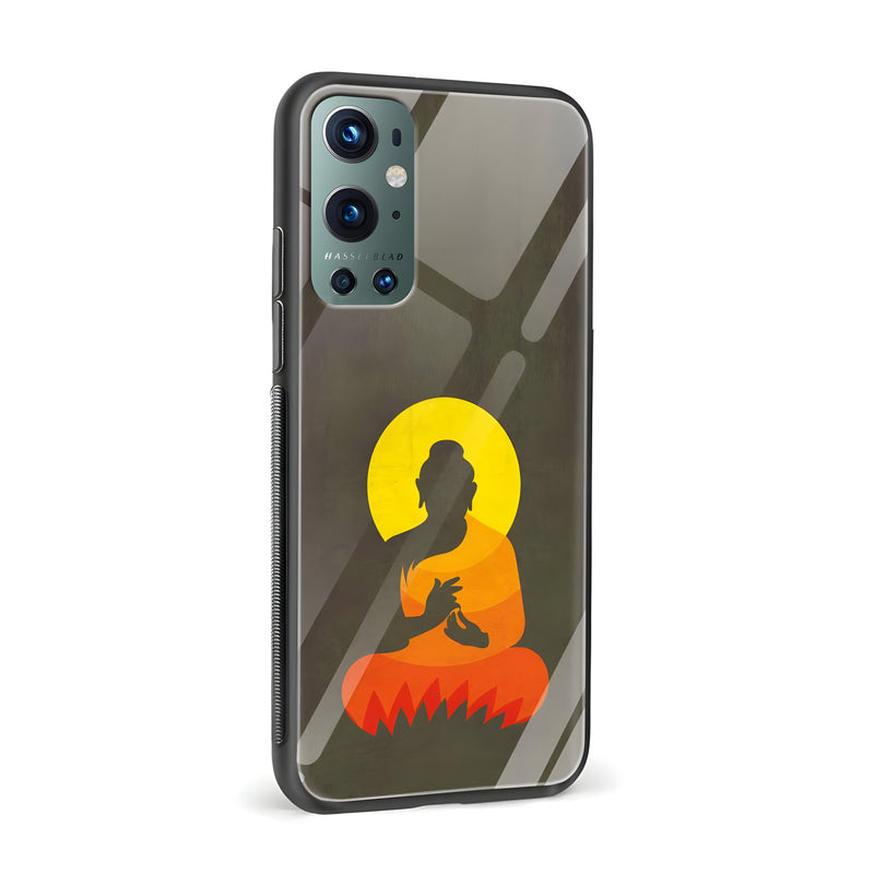 Gautam Buddha Printed Glass Back Phone Case