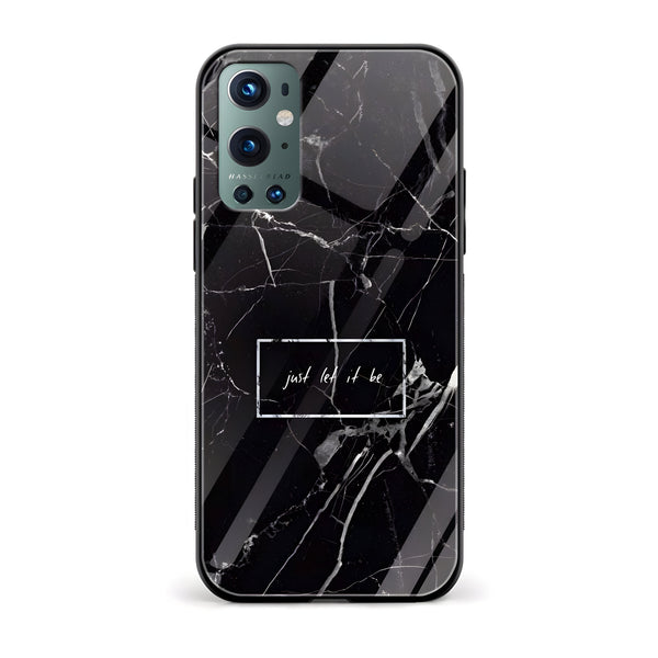 Black and White Printed Glass Back Phone Case