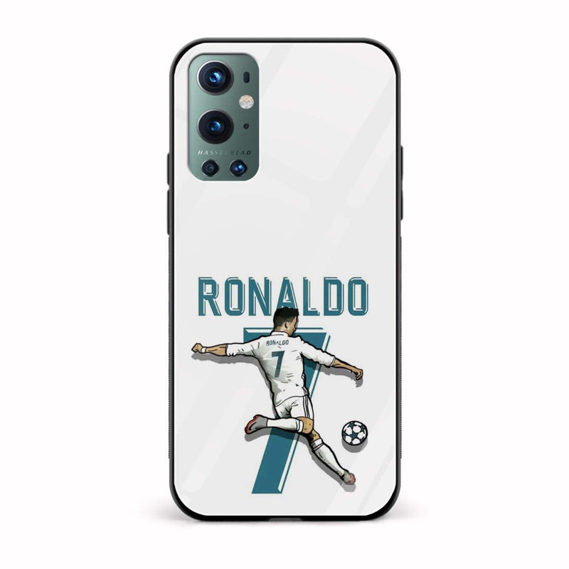 Football – Ronaldo Printed Glass Back Phone Case