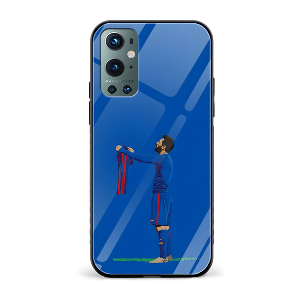 Football – Messi Printed Glass Back Phone Case