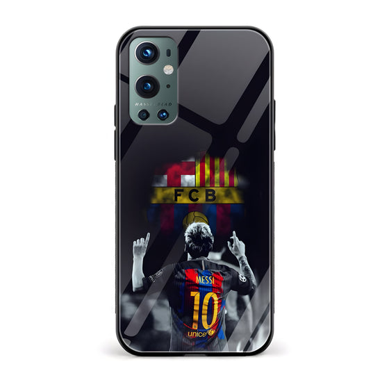 Football – Messi Printed Glass Back Phone Case