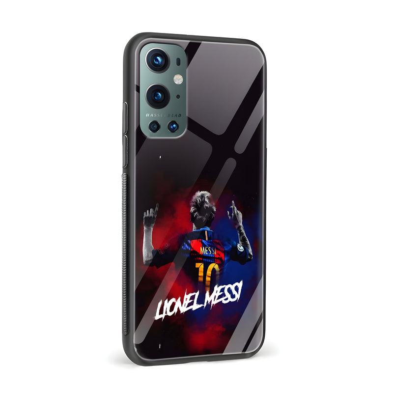 Football – Messi Printed Glass Back Phone Case