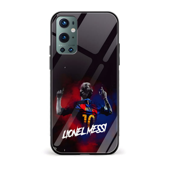 Football – Messi Printed Glass Back Phone Case