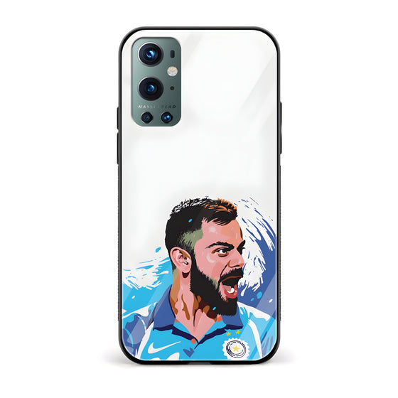 Cricket – Virat Kohli Printed Glass Back Phone Case