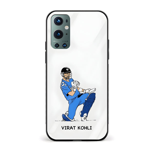 Cricket – Virat Kohli Printed Glass Back Phone Case