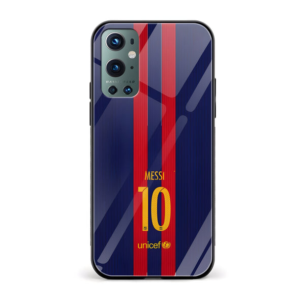 Football – Messi Printed Glass Back Phone Case