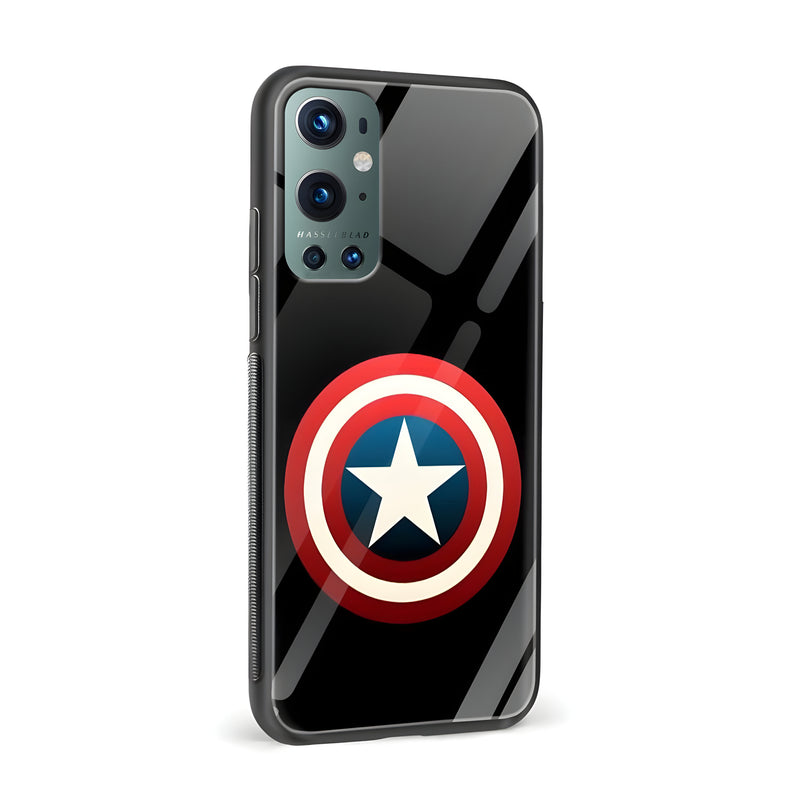 Captain America – Shield Printed Glass Back Phone Case