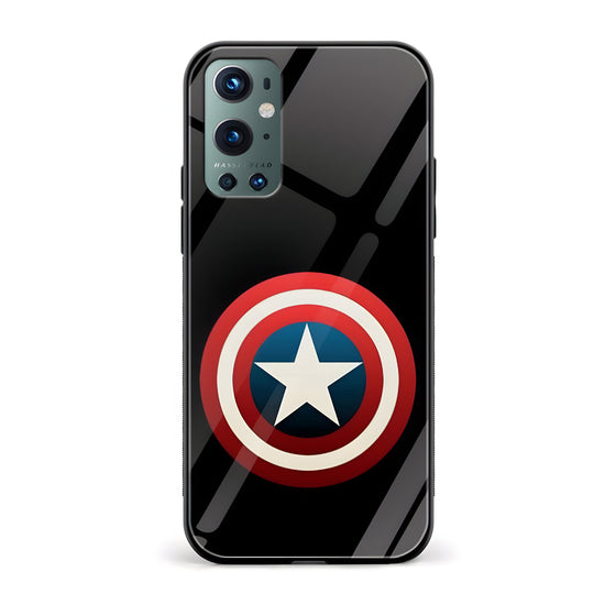 Captain America – Shield Printed Glass Back Phone Case