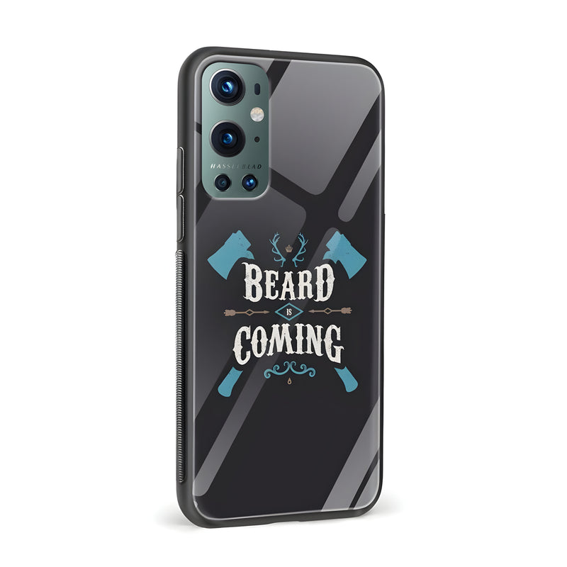 Beard Is Coming Printed Glass Back Phone Case