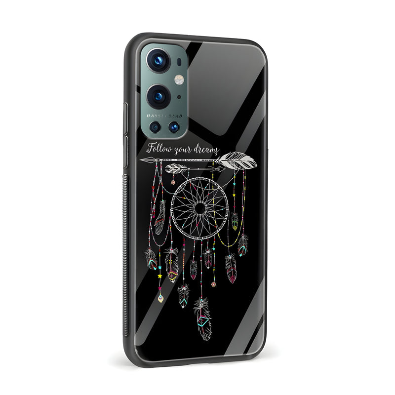 Follow Your Dreams Dreamcatcher Printed Glass Back Phone Case