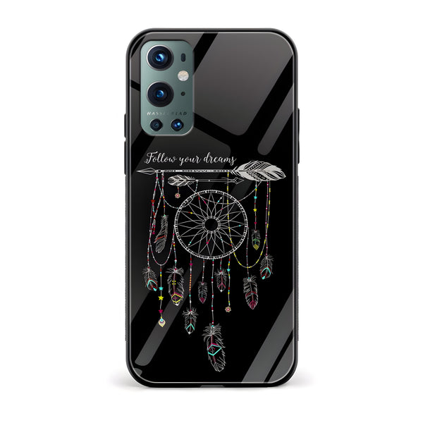 Follow Your Dreams Dreamcatcher Printed Glass Back Phone Case