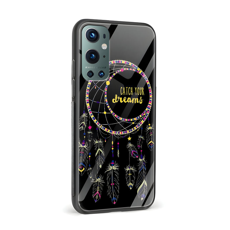 Catch Your Dreams Dreamcatcher Printed Glass Back Phone Case