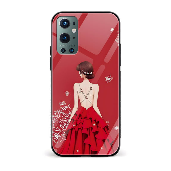 Feminine Printed Glass Back Phone Case