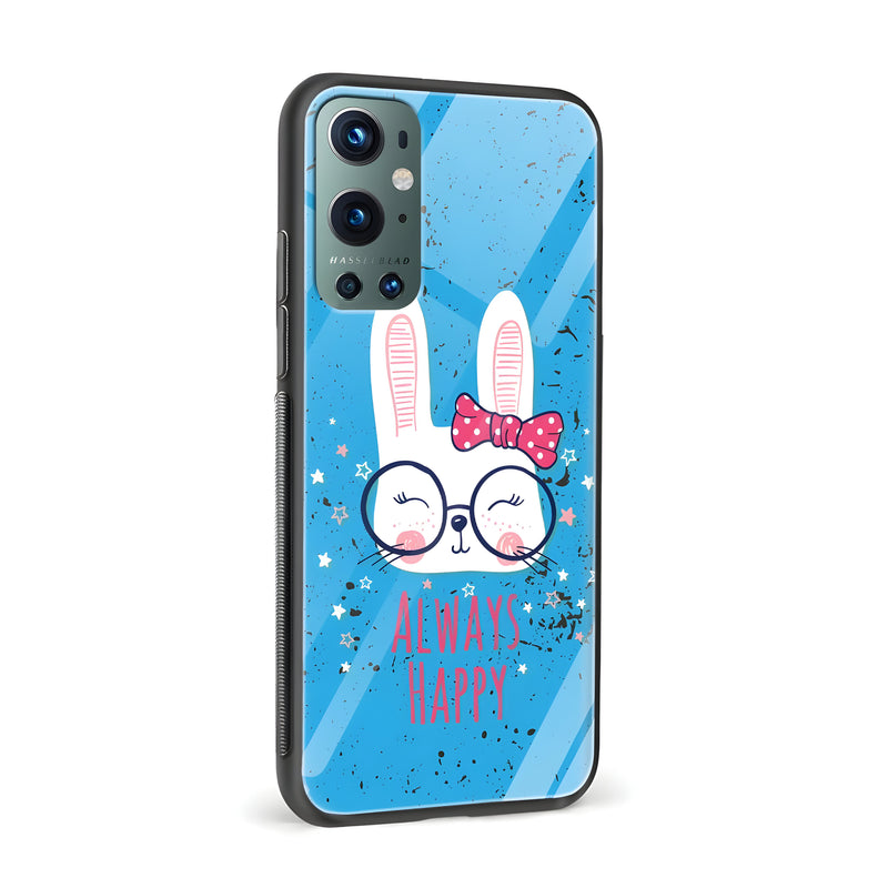 Always Happy Printed Glass Back Phone Case