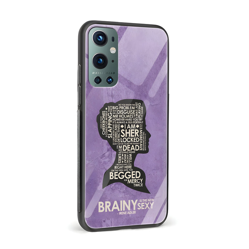 Brainy Is the New Sexy Printed Glass Back Phone Case