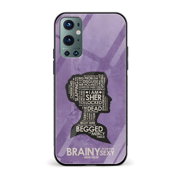 Brainy Is the New Sexy Printed Glass Back Phone Case