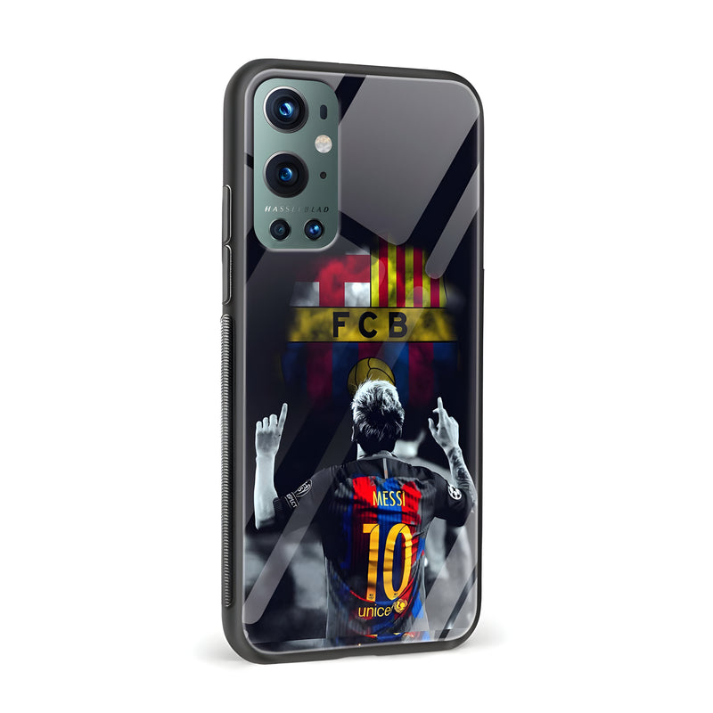 FCB – Messi Printed Glass Back Phone Case