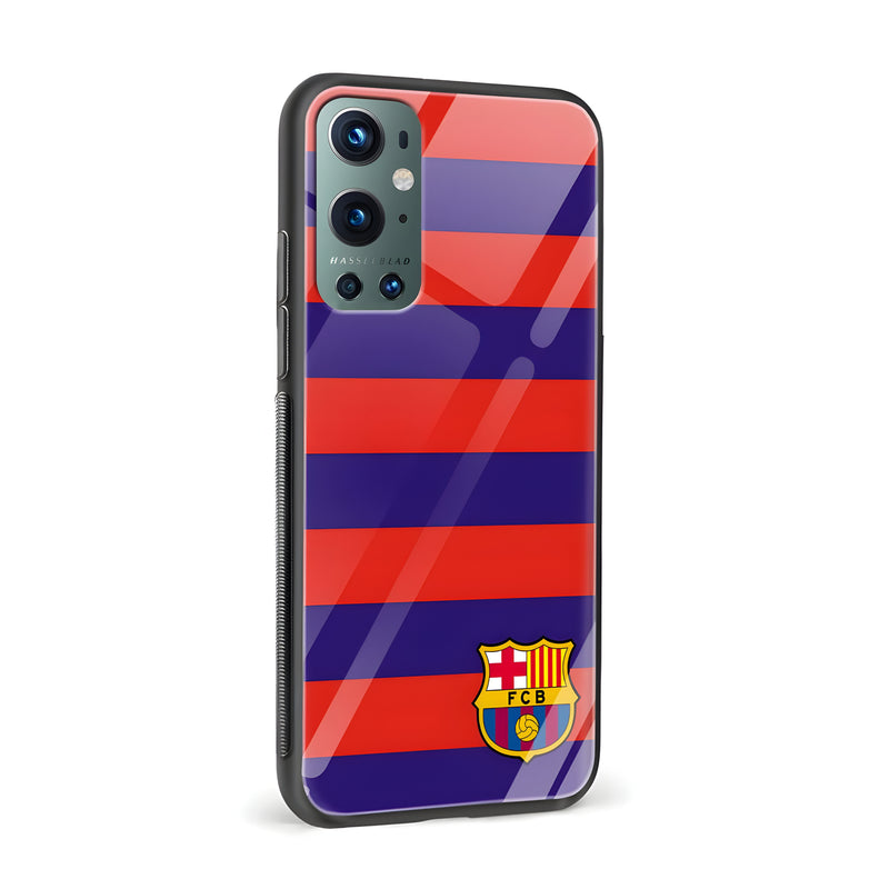 FCB Logo Printed Glass Back Phone Case