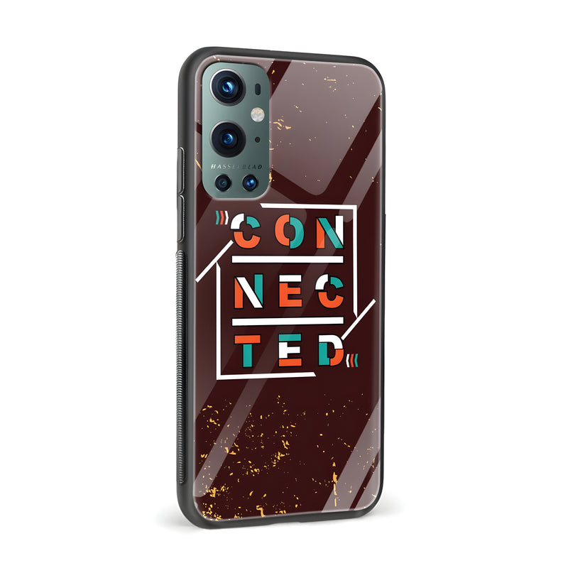 CONNECTED Printed Glass Back Phone Case