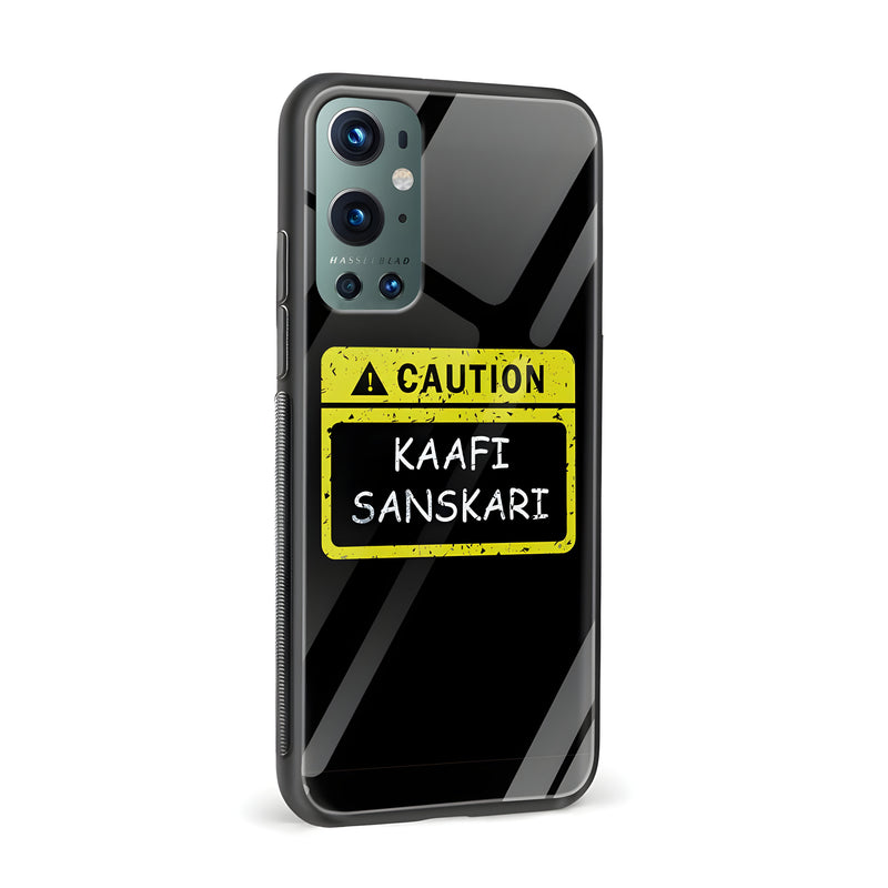 CAUTION Kaafi Sanskari Printed Glass Back Phone Case