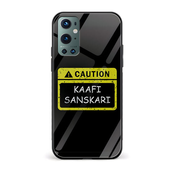 CAUTION Kaafi Sanskari Printed Glass Back Phone Case