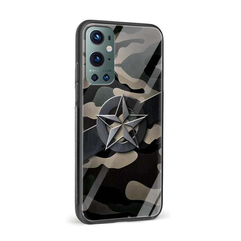 Captain America Camo Glass Back Phone Case