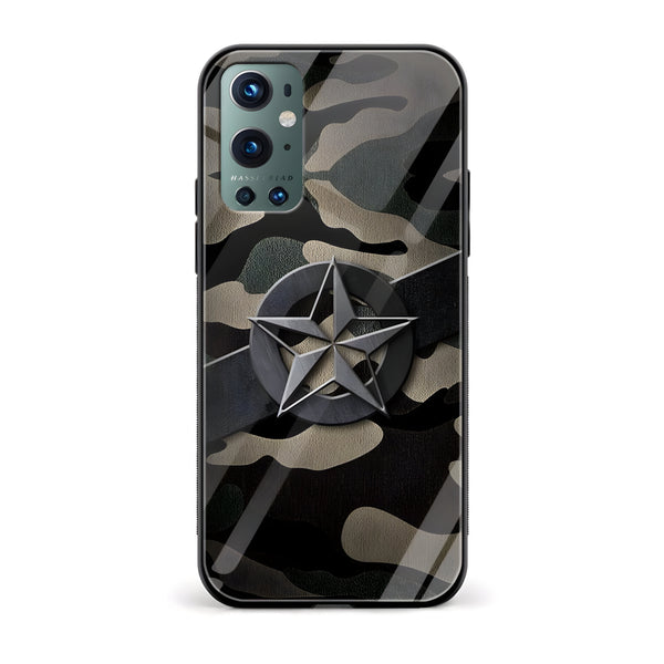 Captain America Camo Glass Back Phone Case