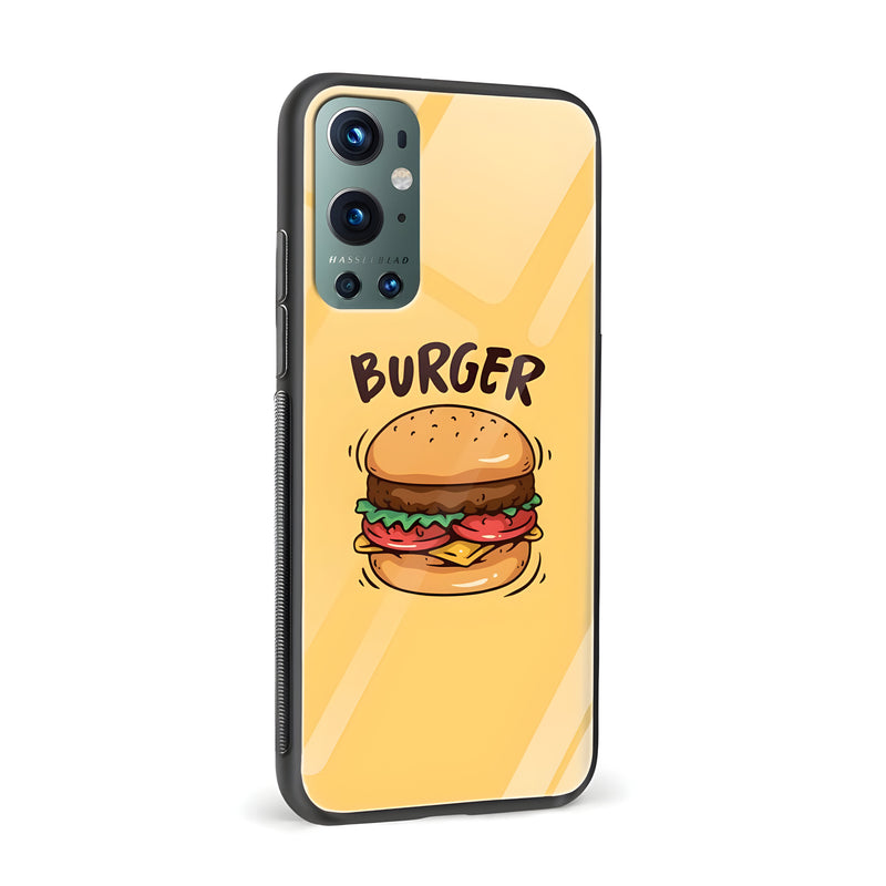 Burger Is Love Glass Back Phone Case