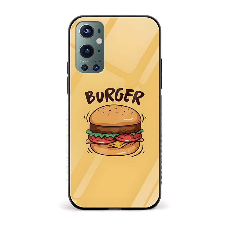 Burger Is Love Glass Back Phone Case