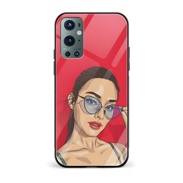 Girl With Specs Glass Back Phone Case