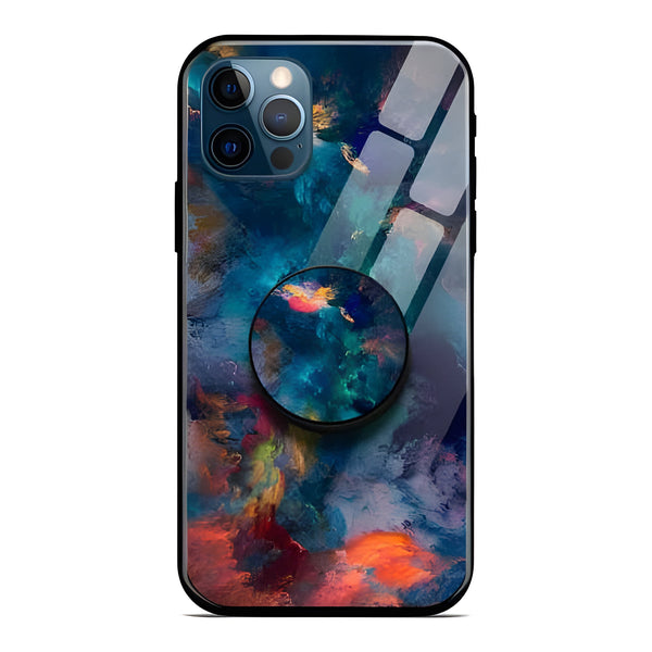 Colour Strokes Glass Case With Pop