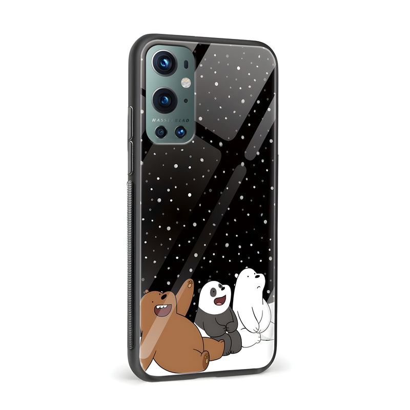 Bare Bears Glass Back Phone Case