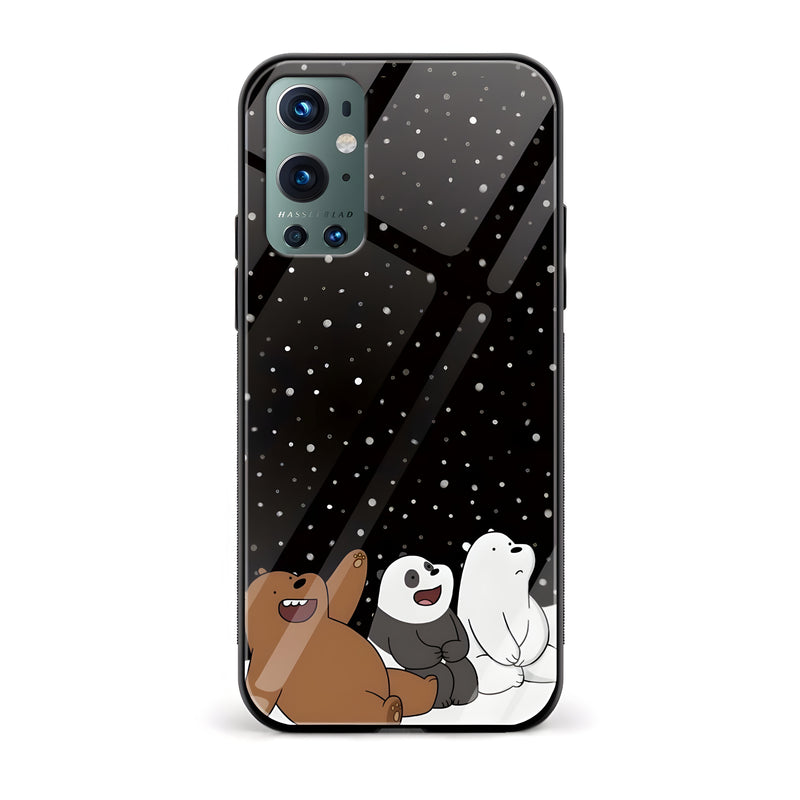 Bare Bears Glass Back Phone Case