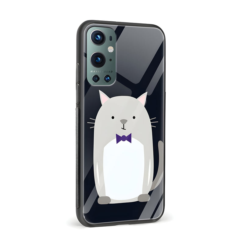 Cat With A Bow Glass Back Phone Case