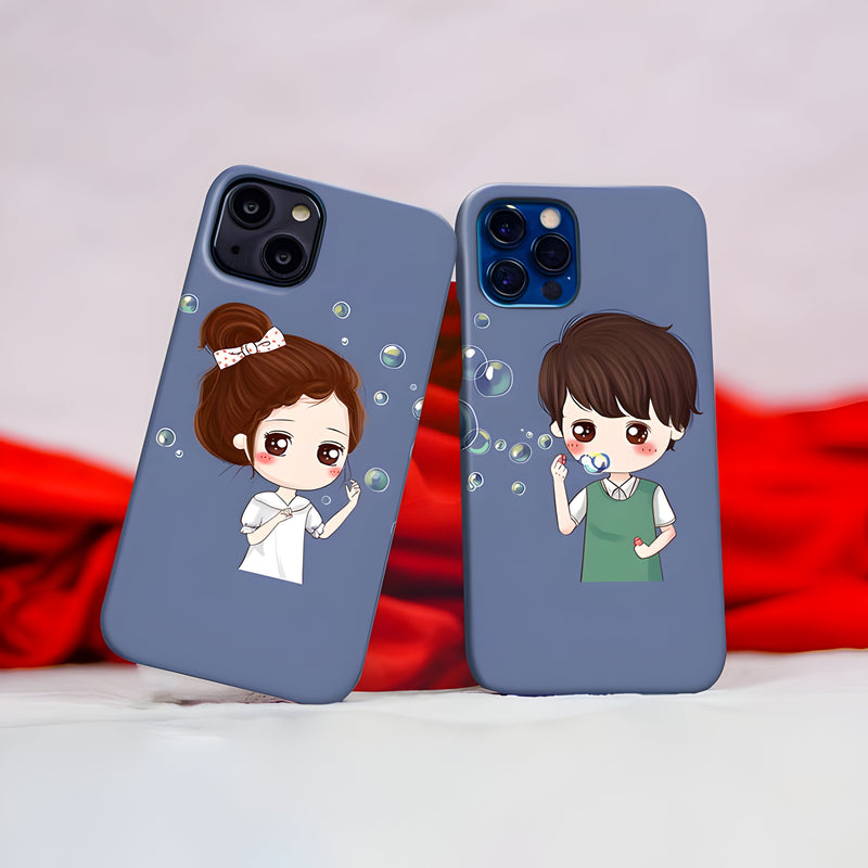 Couple Playing with Bubbles case