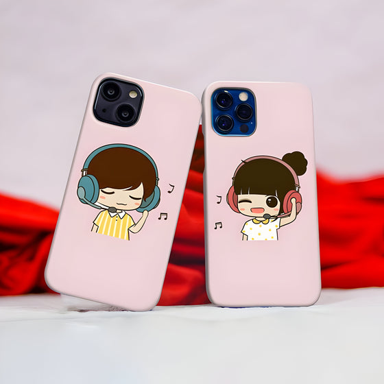 Couple with Earphone Case