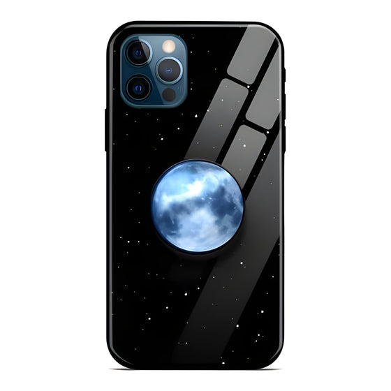 Moon Galaxy Glass Case With Pop