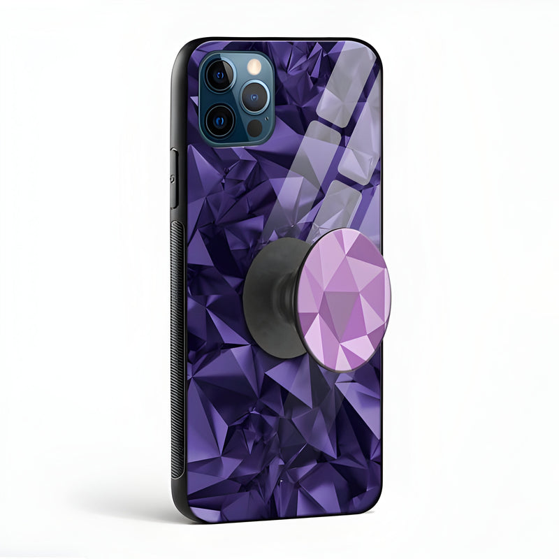 Purple Square Glass Case With Pop