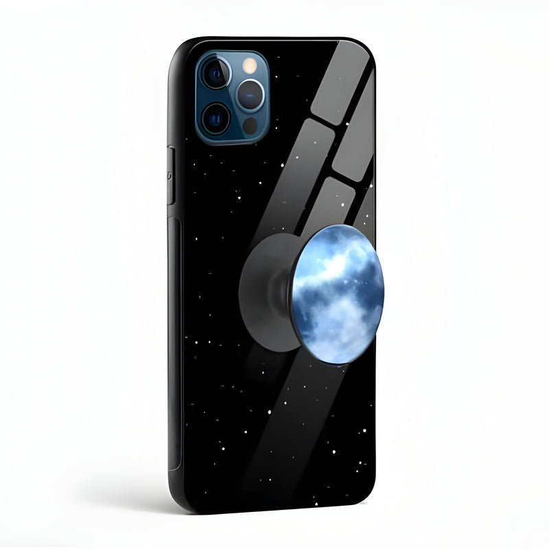 Moon Galaxy Glass Case With Pop